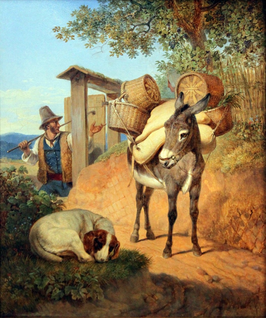 Donkey, Dog and Driver by Carl Wilhelm von Heideck