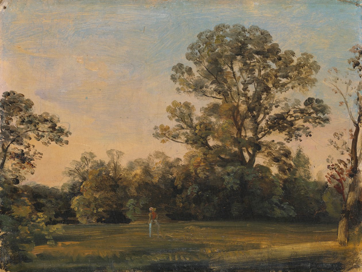 Forest Landscape with Castle by the Water by Carl Blechen