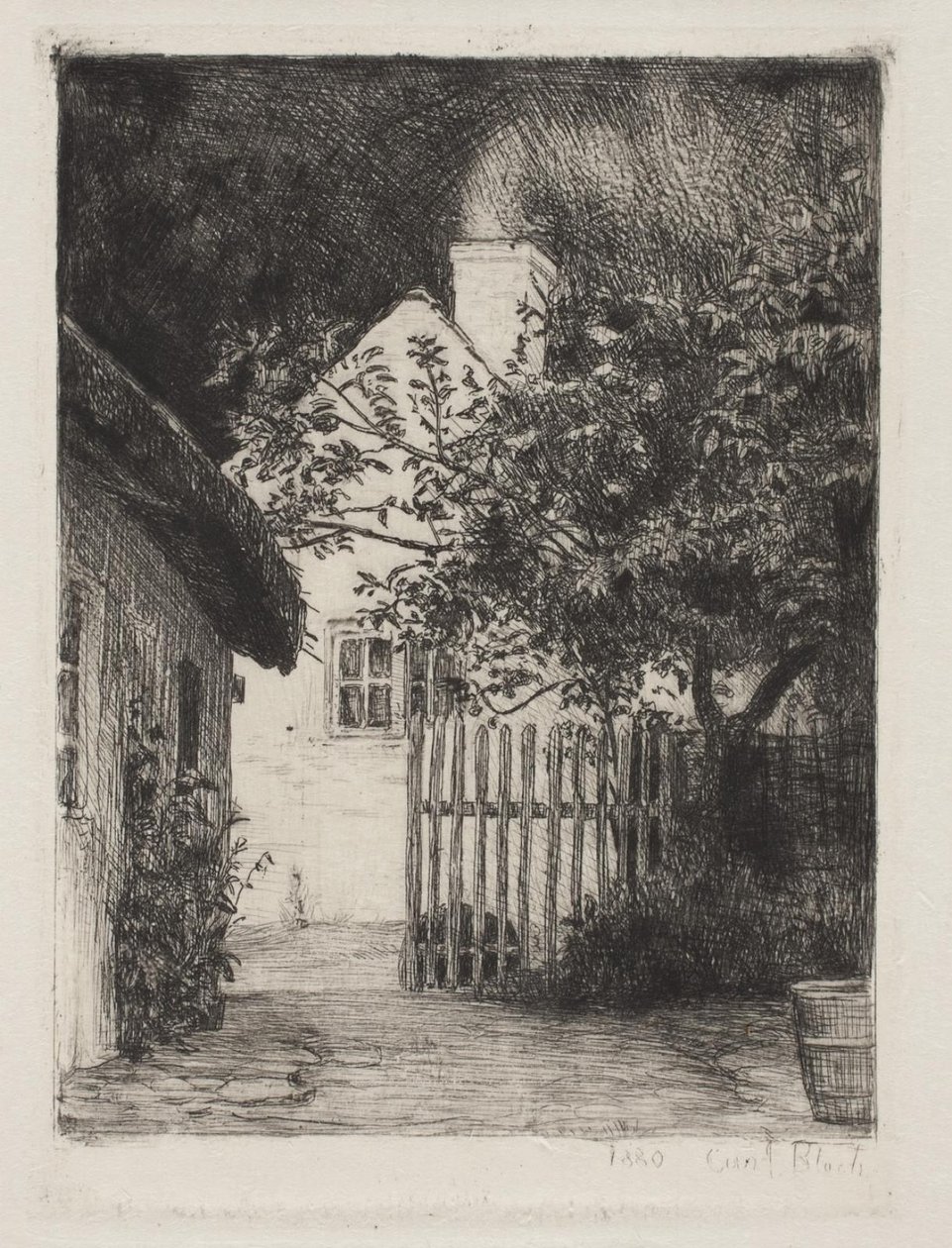 The Two Houses and the Fruit Tree by Carl Bloch
