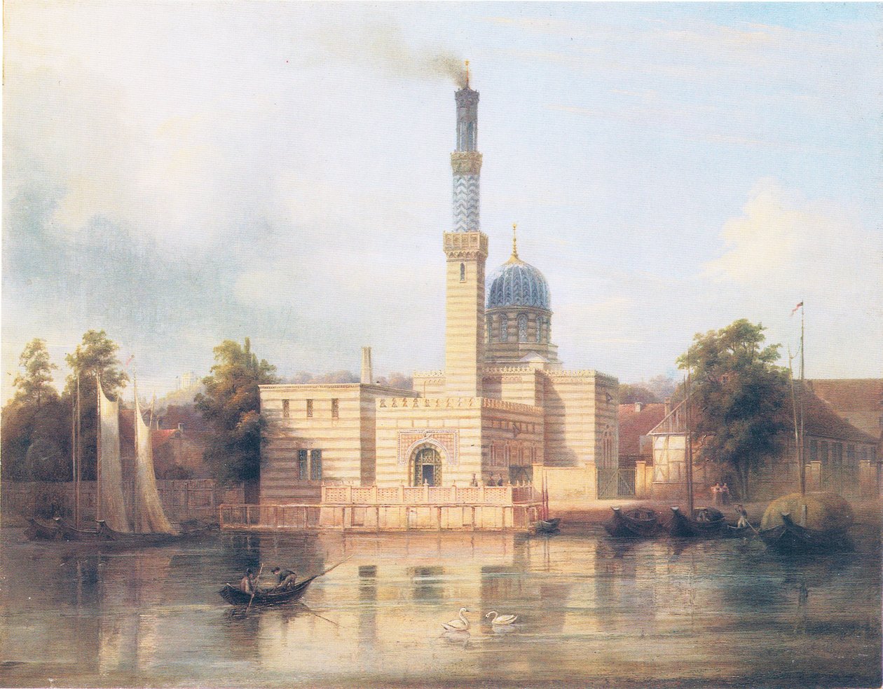 View on the New Steam Engine Near Sanssouci by Carl Daniel Freydanck