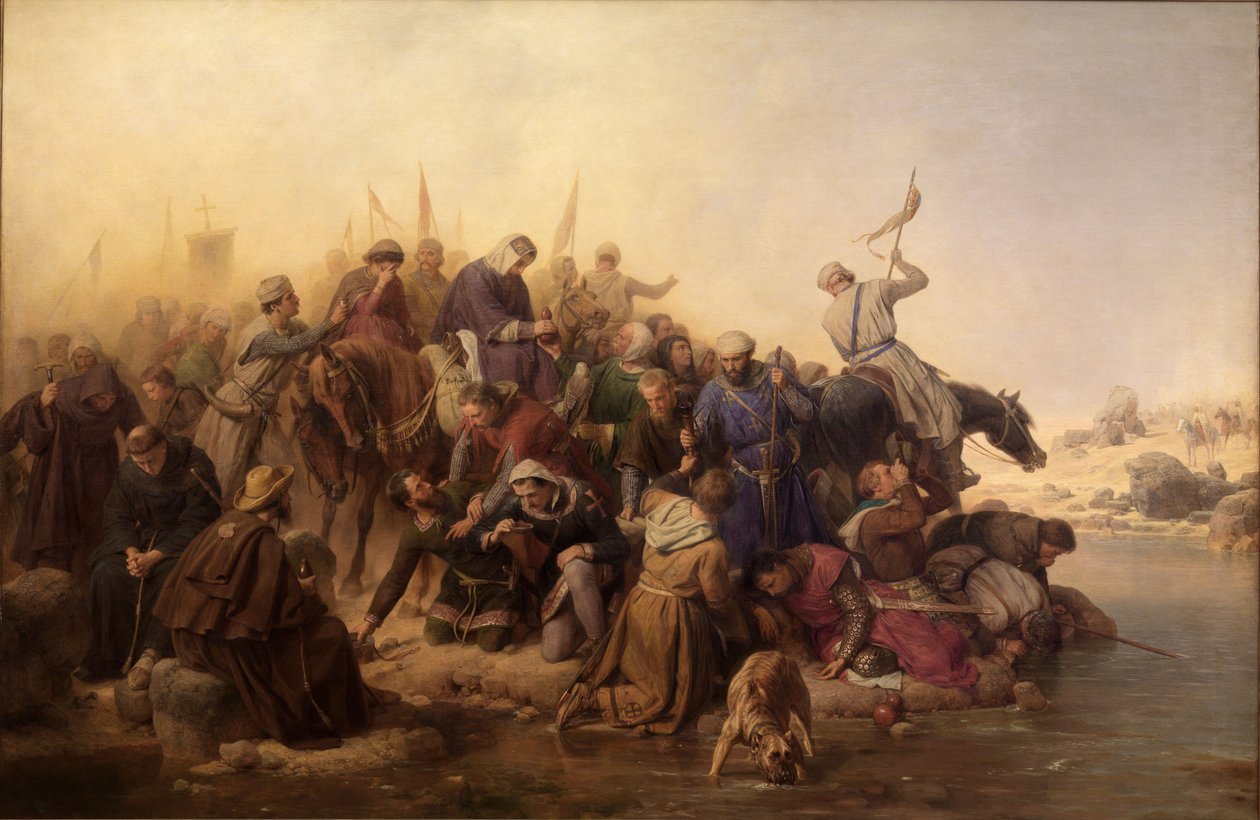 The Crusaders in the Desert by Carl Friedrich Lessing