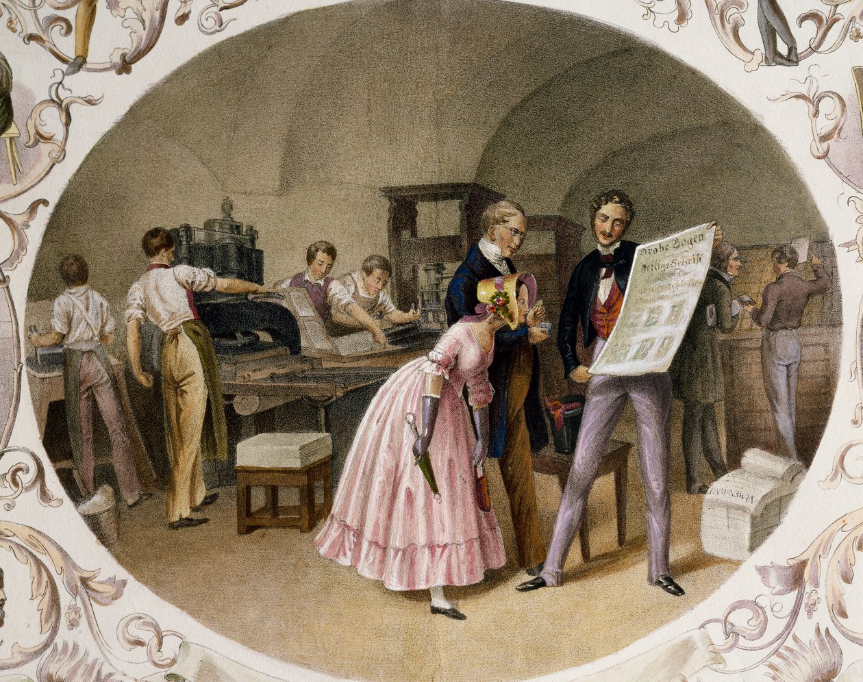 Interior of printing house by Carl and Geiger Peter Johann Nepomuk Kunz