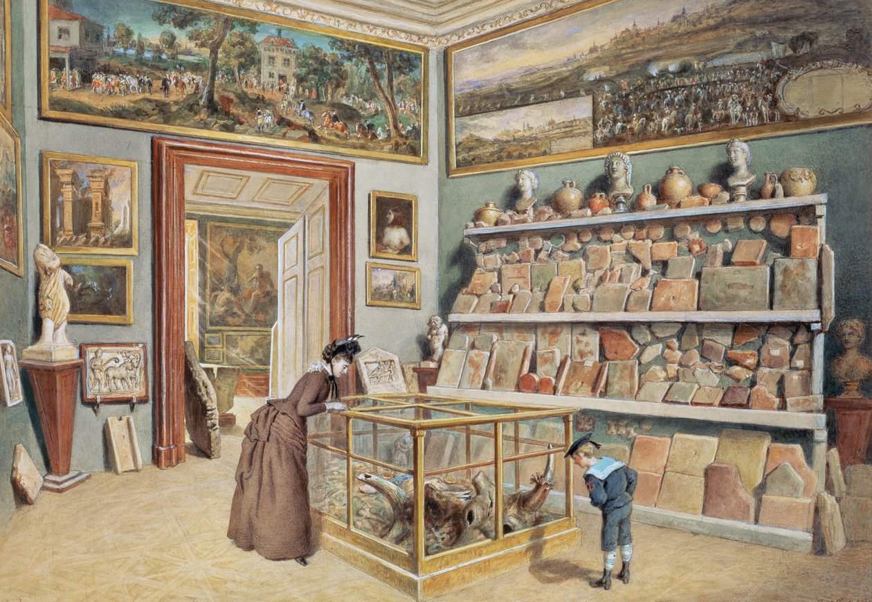 The Apse Room with Roman Bricks by Carl Goebel d. J.