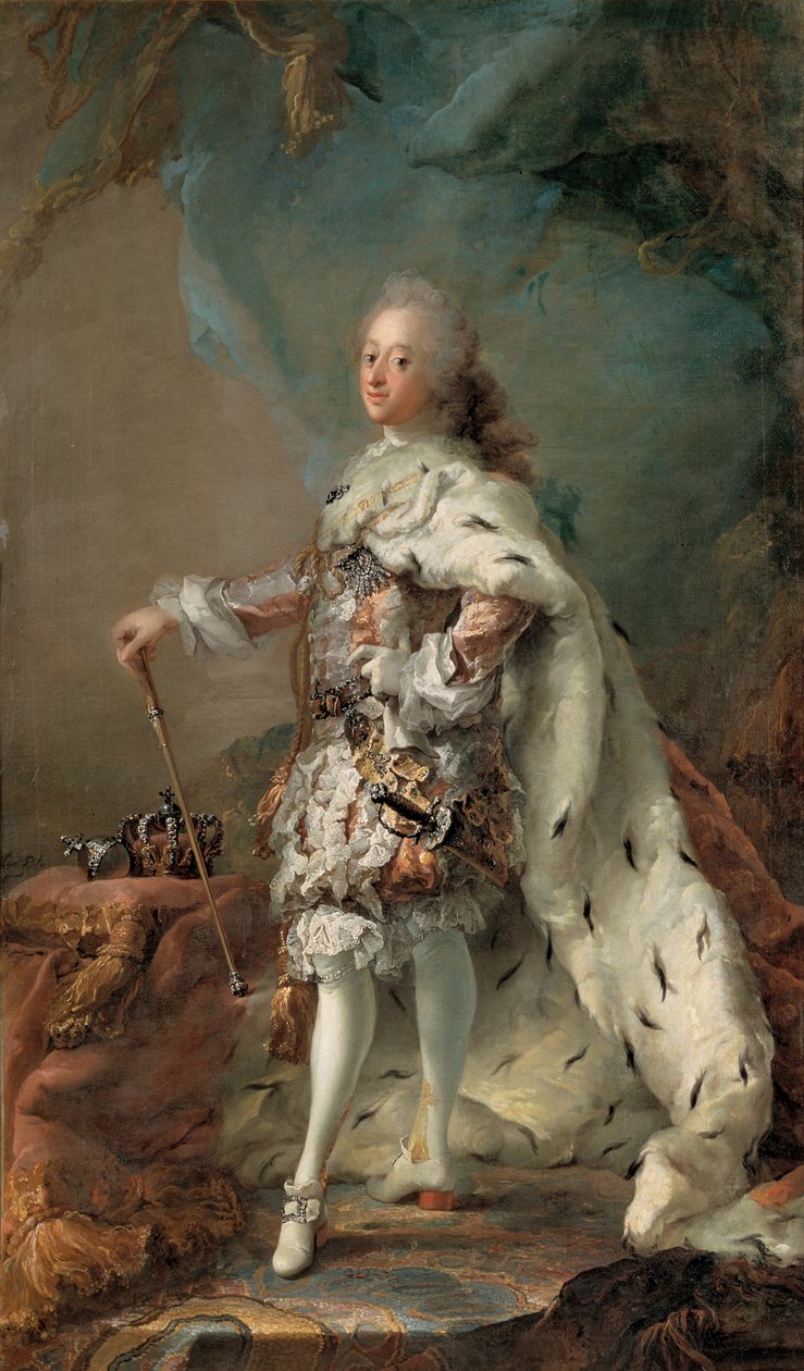 Frederik V in his Anointing Robes, c. 1750 by Carl Gustaf Pilo