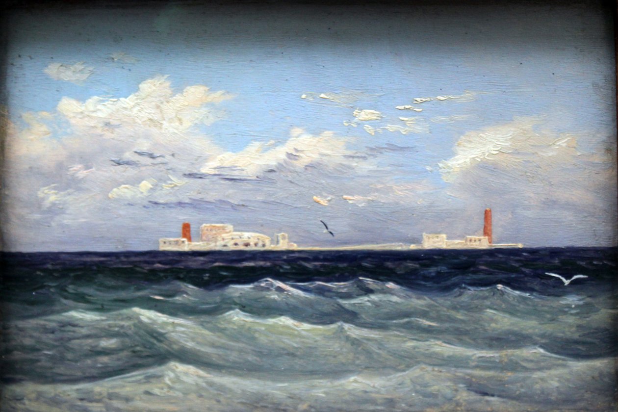 Mediterranean Island Fortress by Carl Gustav Carus