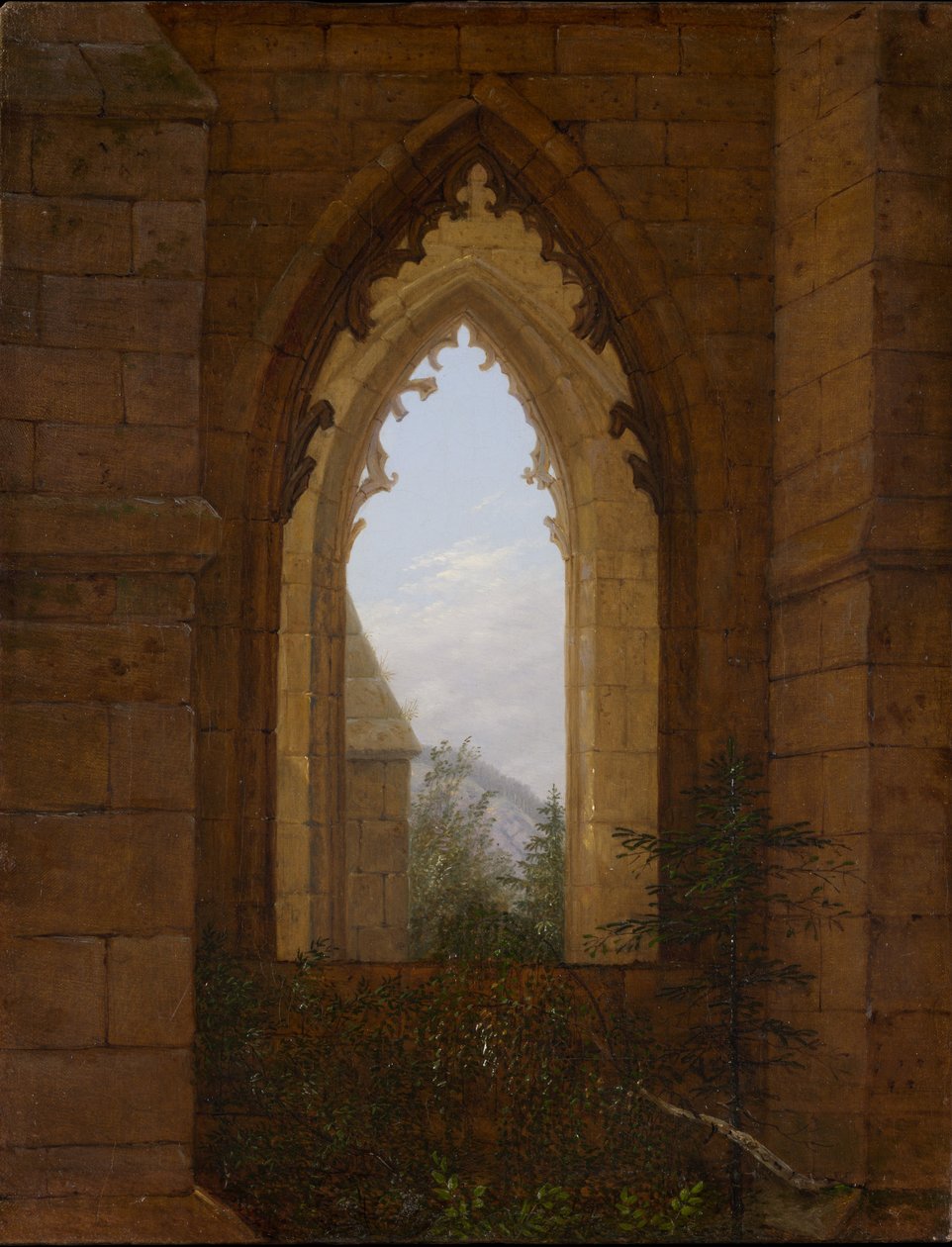 Gothic Window in the Ruins of Oybin Monastery by Carl Gustav Carus