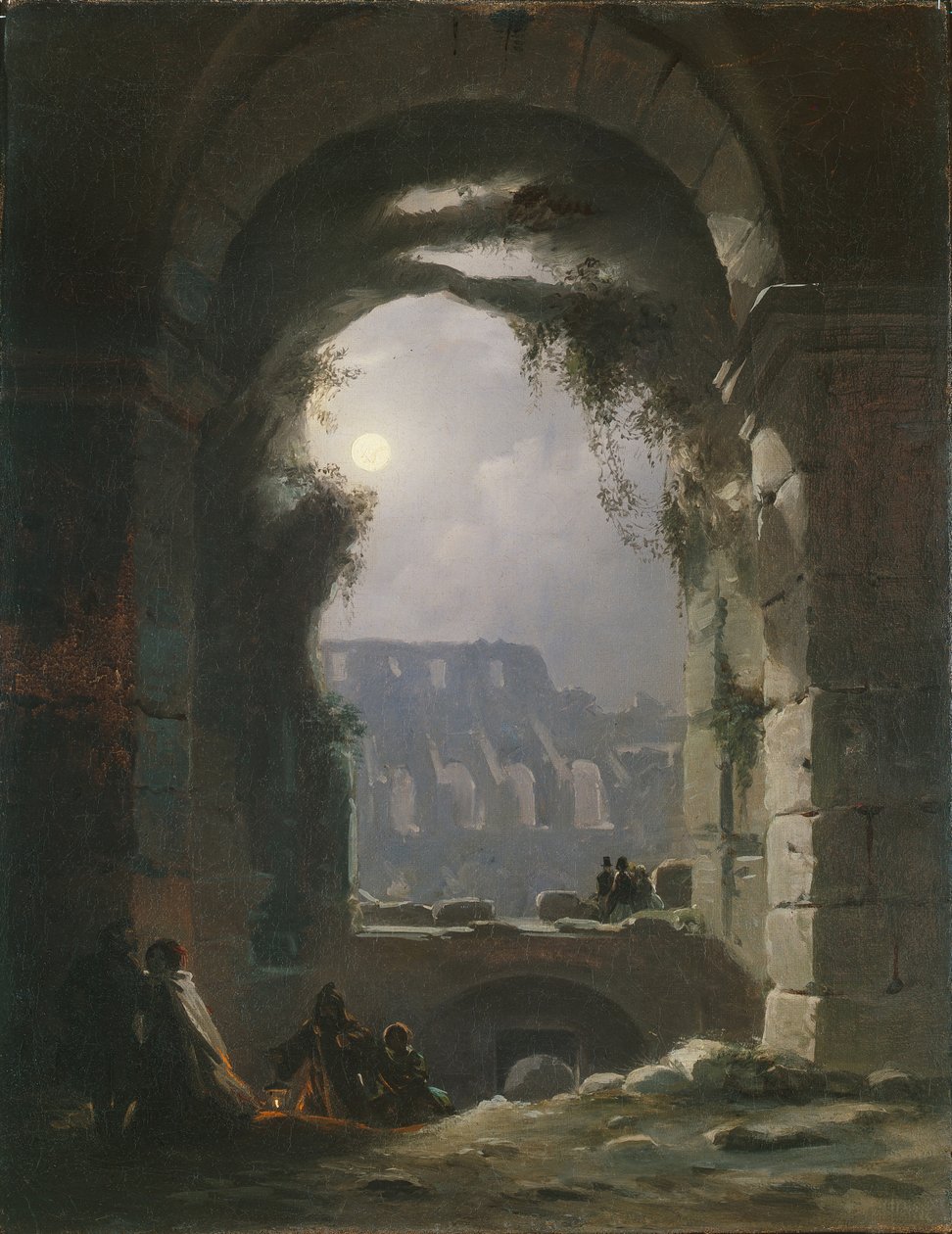 The Colosseum In the Night, Early 1830s by Carl Gustav Carus