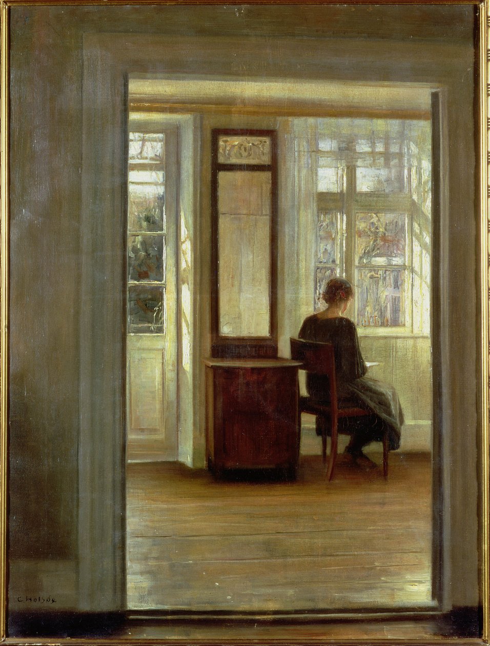 A Lady in an Interior by Carl Holsoe
