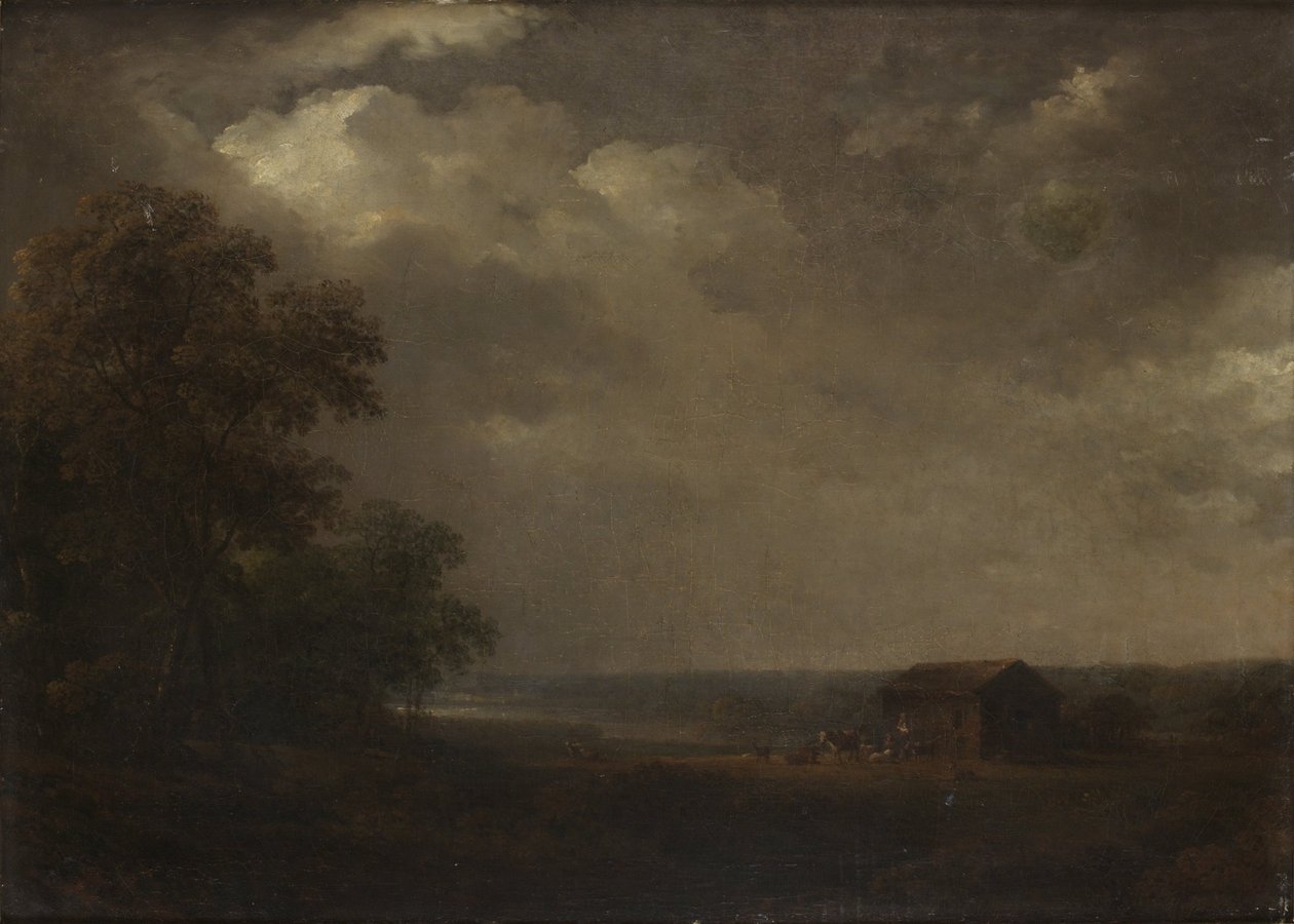 Landscape with House and Cattle by Carl Johan Fahlcrantz