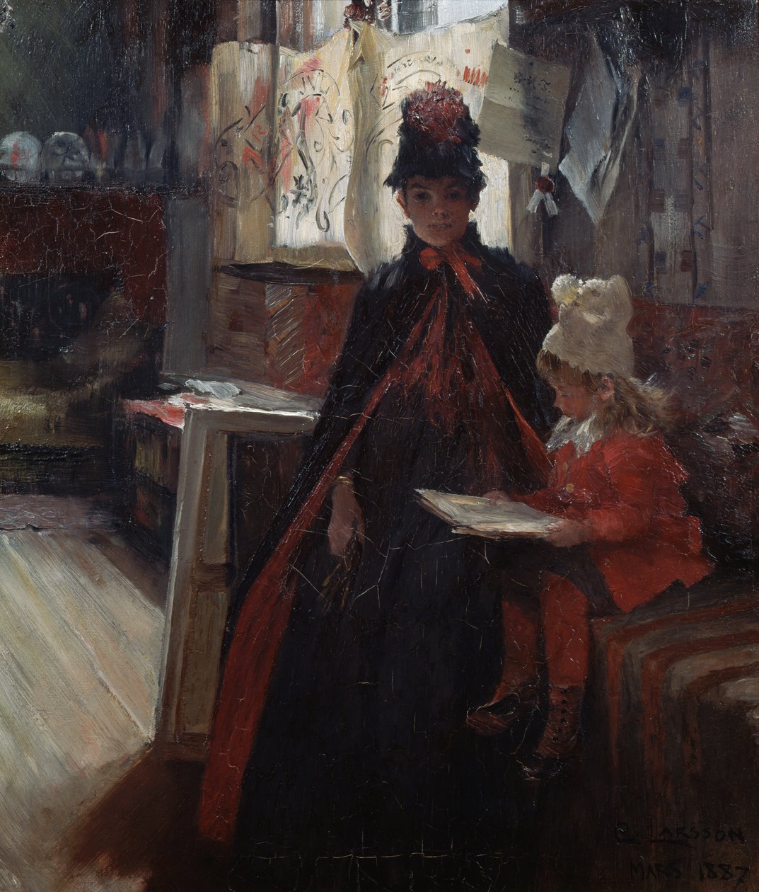 In Valand, Interior with Karin and Suzanne by Carl Larsson