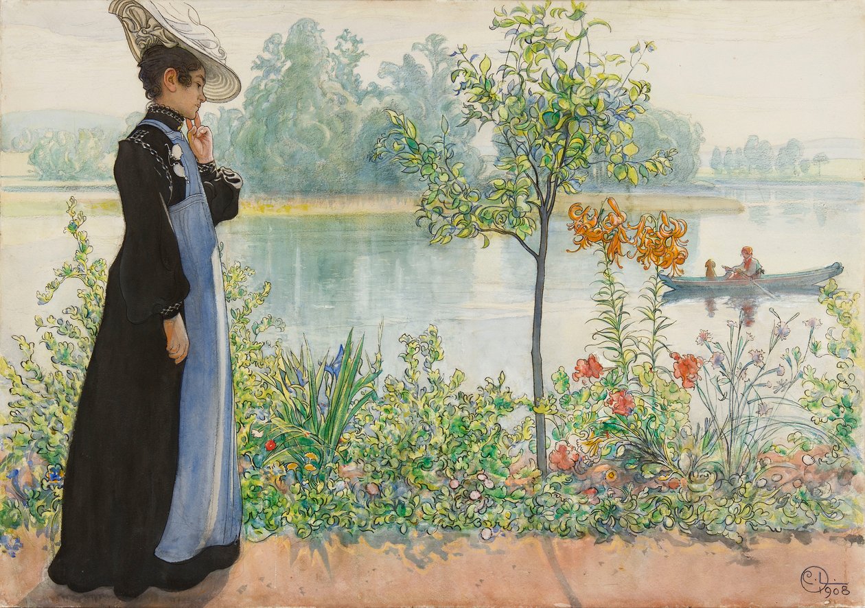 Karin by the Shore von Carl Larsson