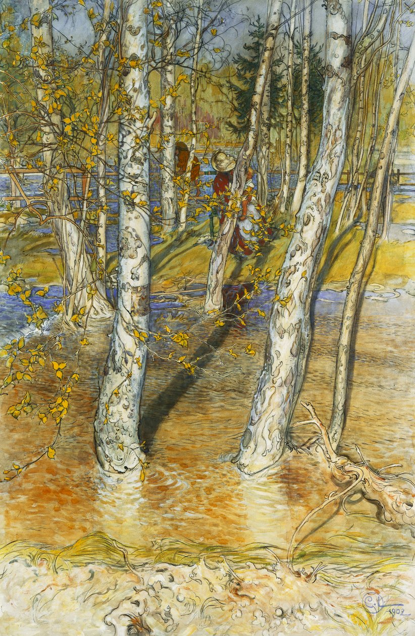 Springflood by Carl Larsson