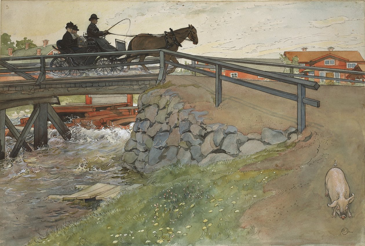 The Bridge, from A Home series, c.1895 by Carl Larsson