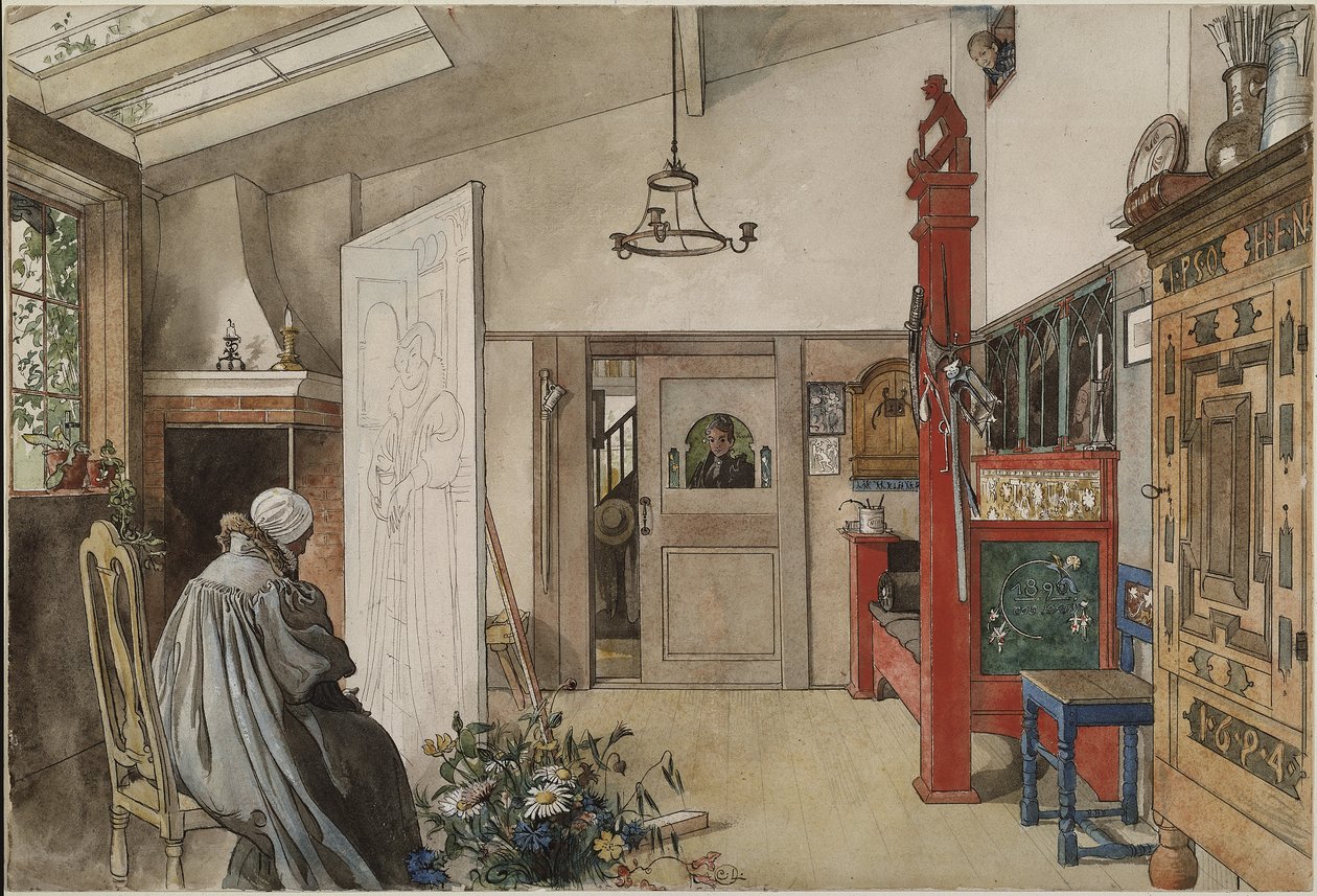 The Studio, from A Home series by Carl Larsson