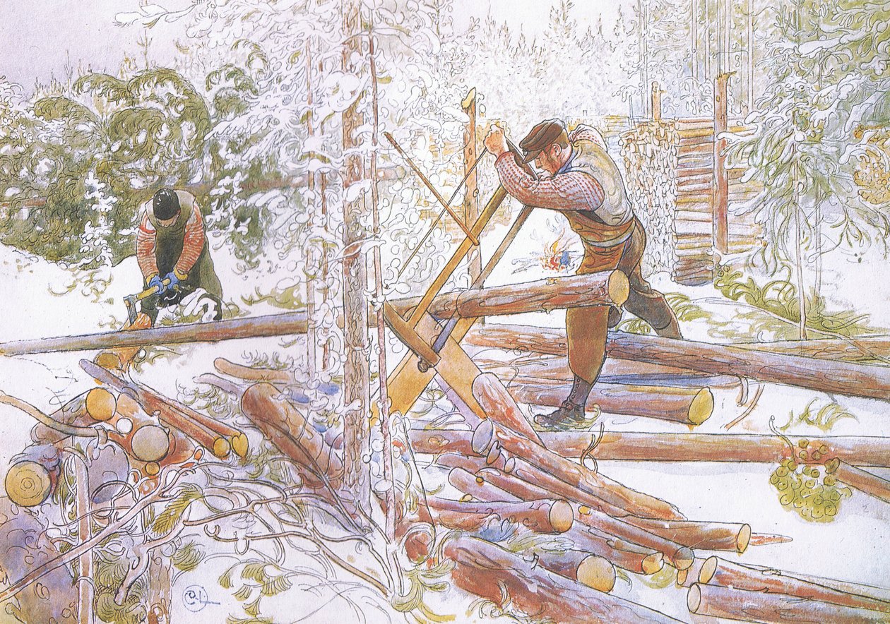 They Were Then Cut into Uniform Lengths by Carl Larsson