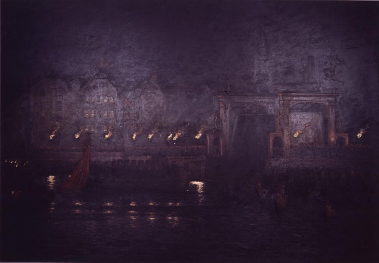 Funeral of Frederik VII on December 2, 1863 by Carl Locher