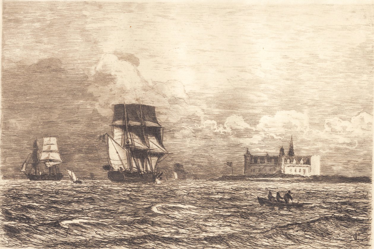 In the Sound at Kronborg by Carl Locher