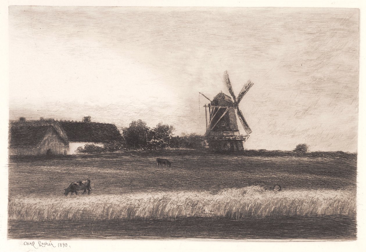 The Mill by Carl Locher: Highest-quality art reproduction