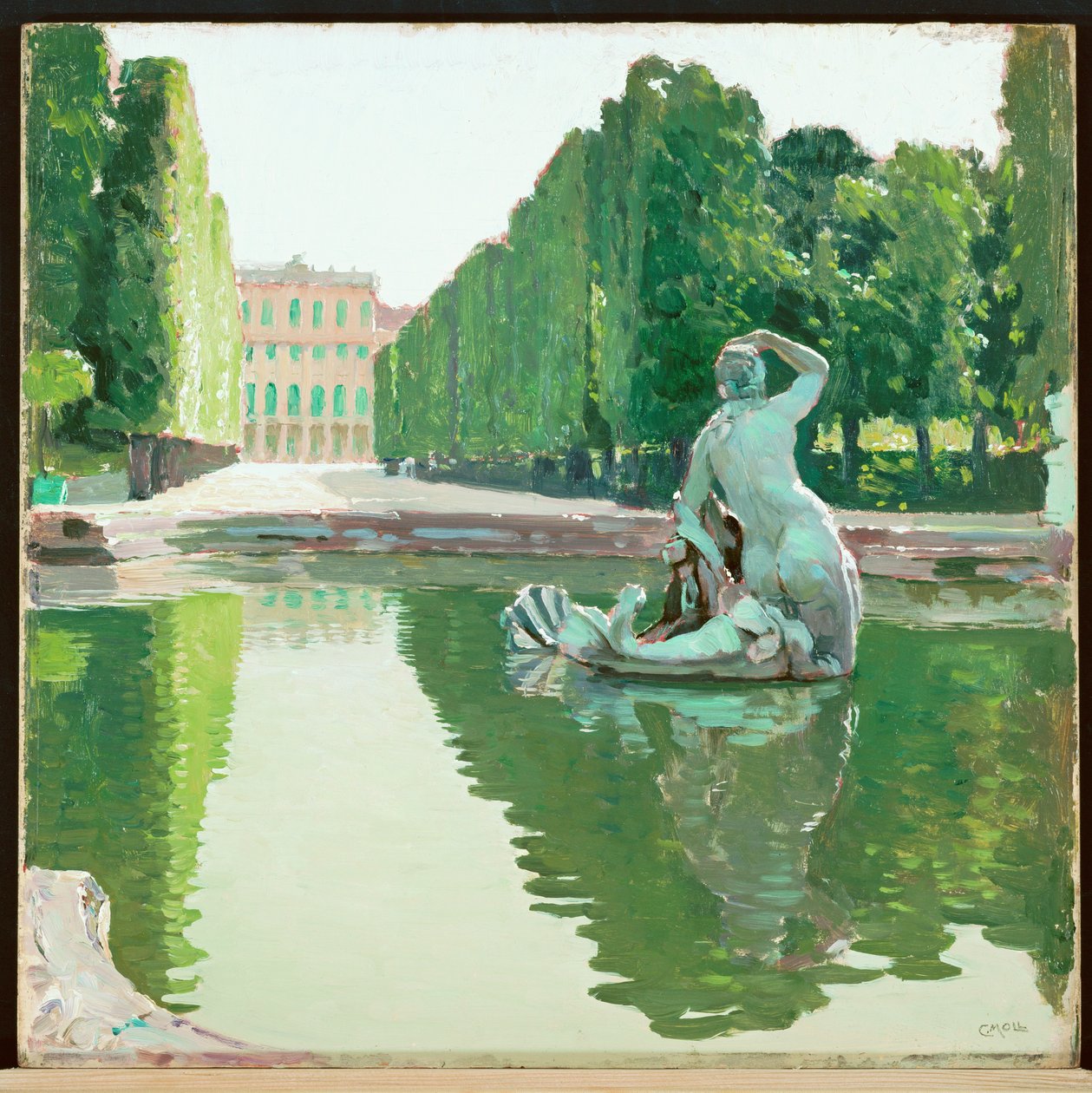 The Beautiful Fountain in the Park of Schönbrunn - 1910 by Carl Moll