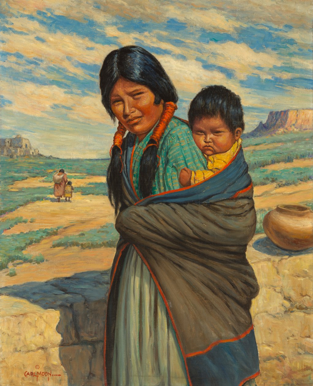 Hopi Mother and Child by Carl Moon