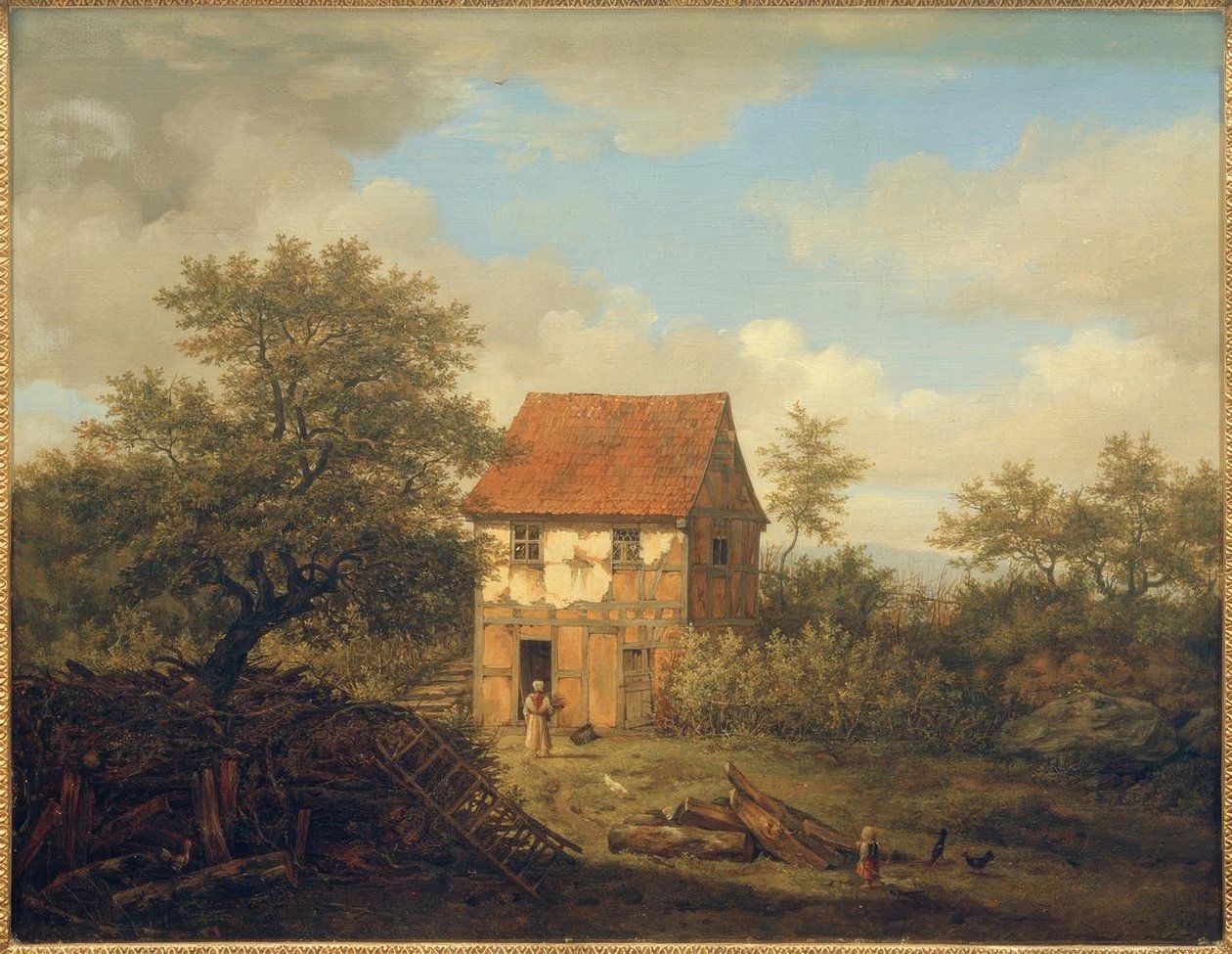 Partie bei Schloss Born im Taunusgebirge by Carl Morgenstern