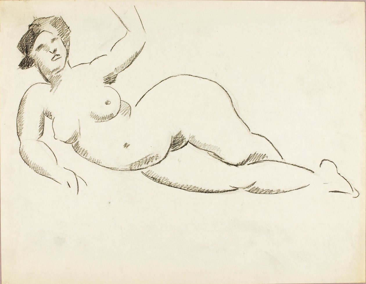 Reclining Female Nude by Carl Newman