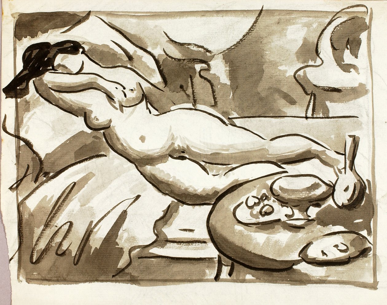 Reclining Female Nude by Carl Newman