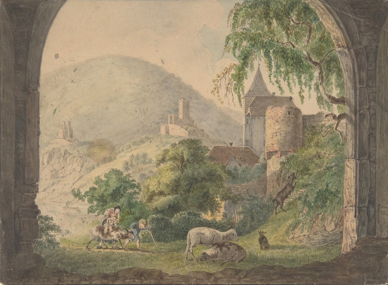 The Four Castles of Neckarsteinach, 1800-1818 by Carl Philipp Fohr