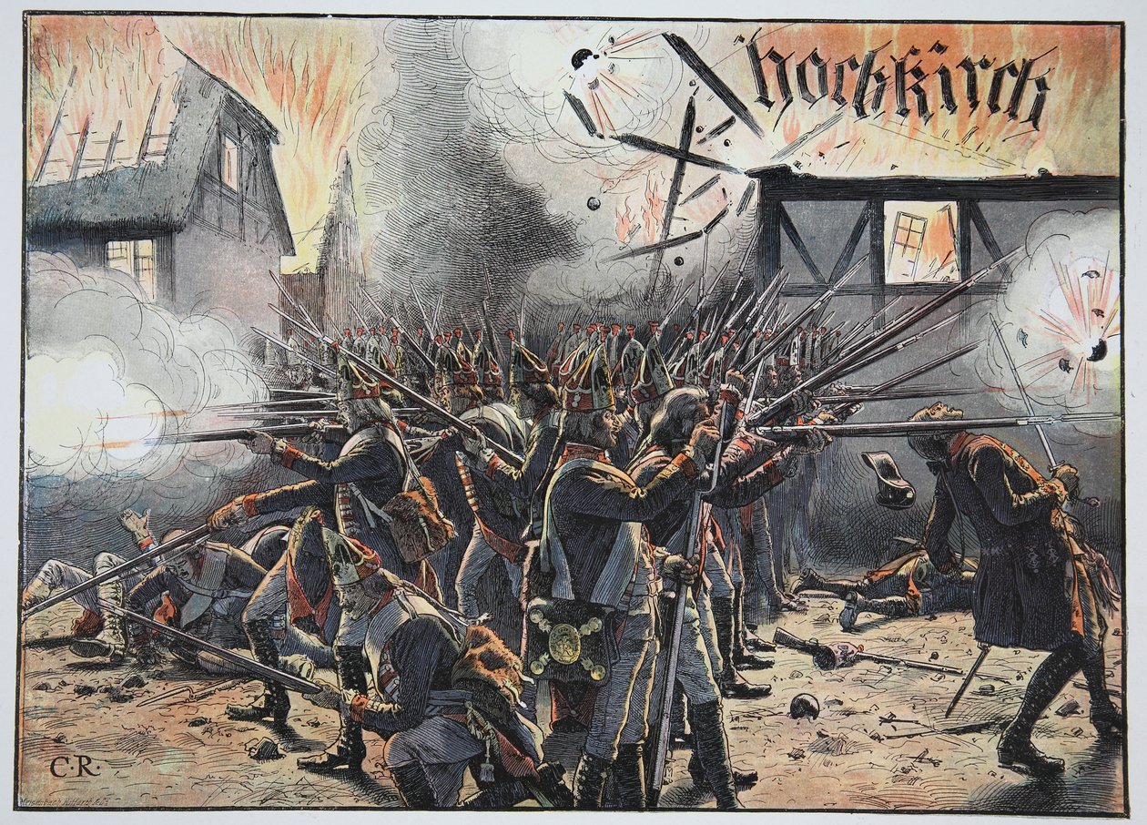 Night falling in Hochkirch, August 1758 by Carl Röchling