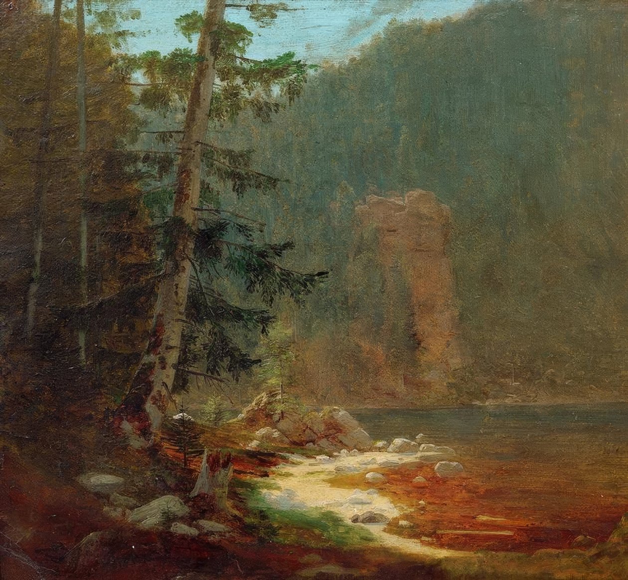 Rock Gorge with Stream near Lenggries by Carl Spitzweg