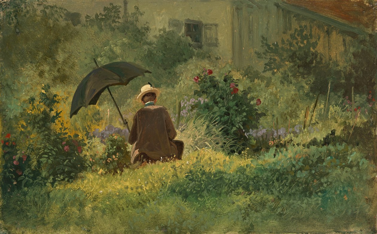 The Painter in the Garden, c.1860 by Carl Spitzweg