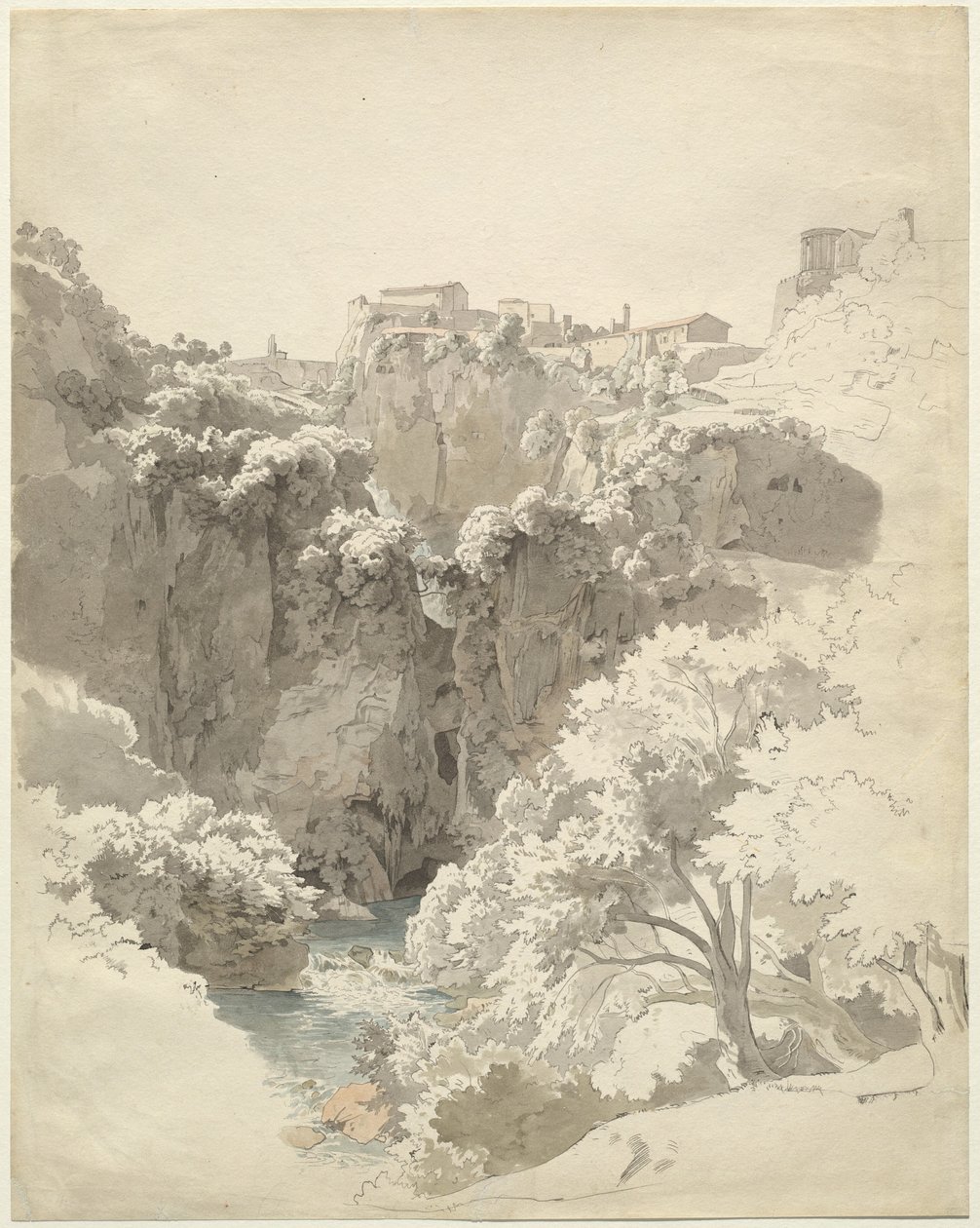 Tivoli and the Temple of the Sibyl Above the Aniene Gorge by Carl Wagner
