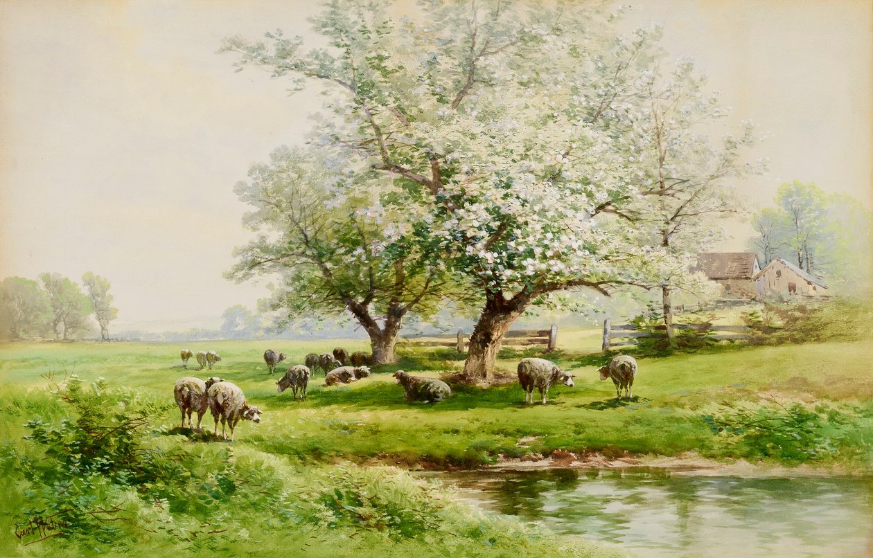 Pastoral Landscape by Carl Weber