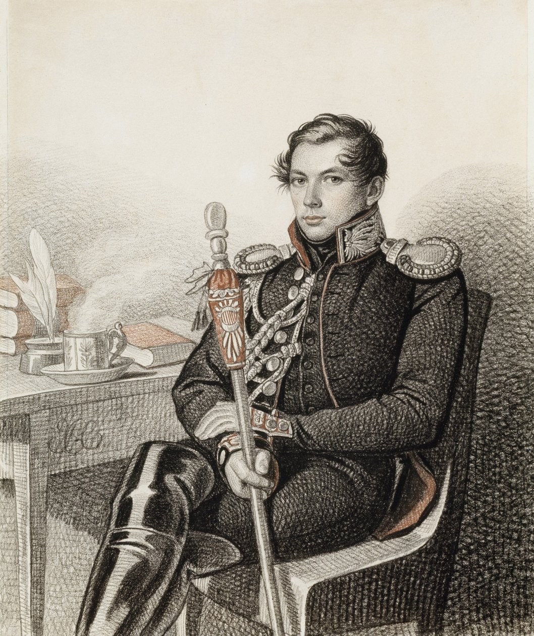 Portrait of Count Pyotr Petrovich Konovnitsyn 1803-1830, 1822-1823 by Carl von Hampeln