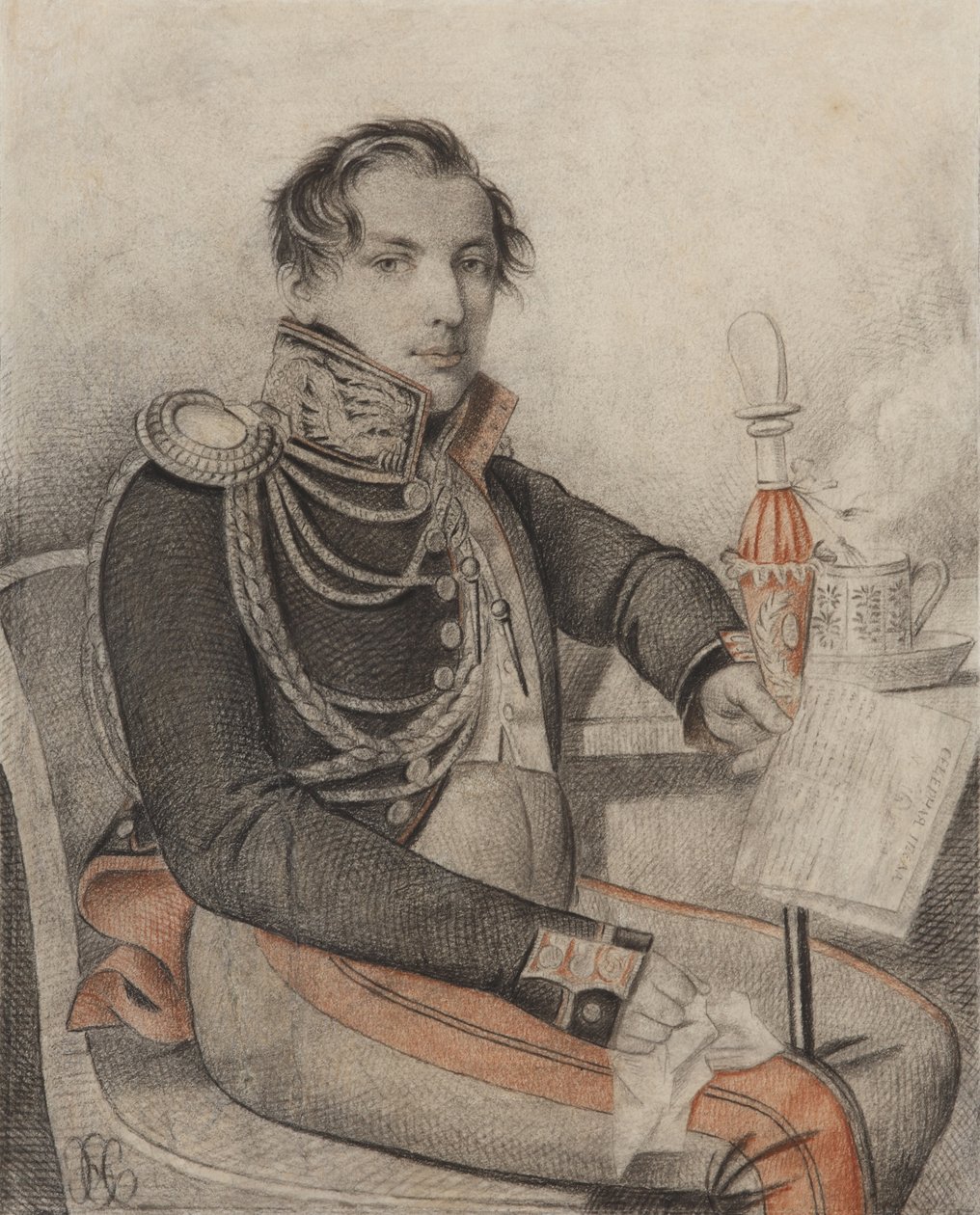 Portrait of Count Pyotr Petrovich Konovnitsyn 1803-1830 by Carl von Hampeln