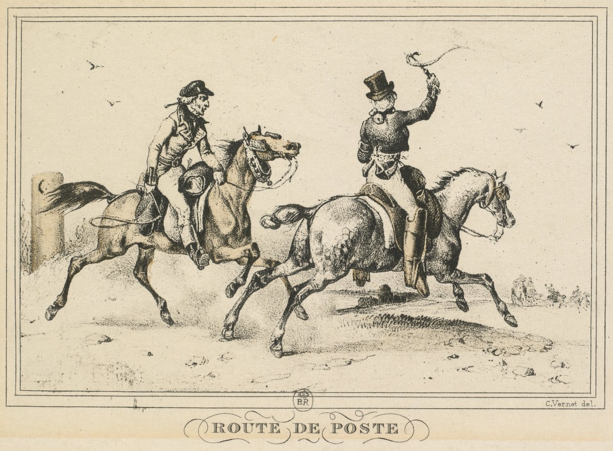 Scenes of Daily Life, Roads and Paths: Mail Route by Carle Vernet
