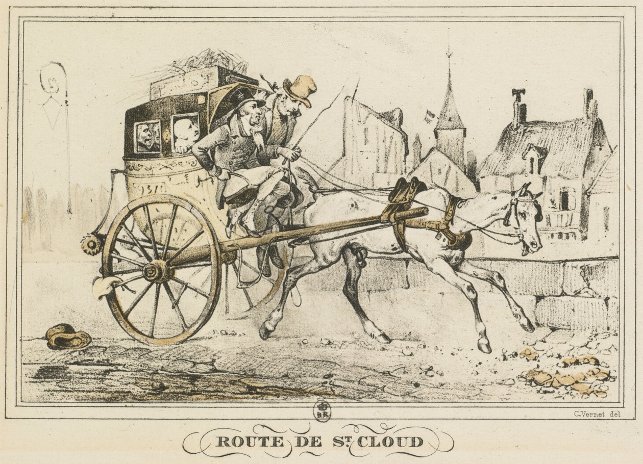 Scenes of Daily Life, Roads and Paths: Road to Saint-Cloud by Carle Vernet
