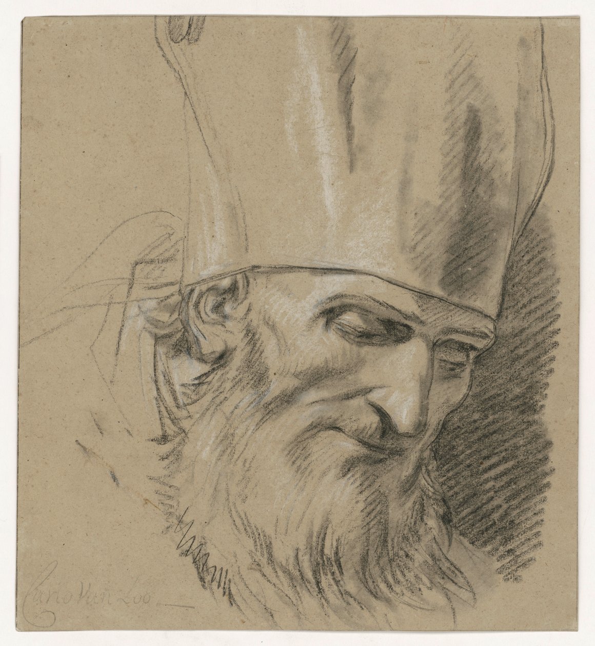 Head Study of a Bishop by Carle van Loo