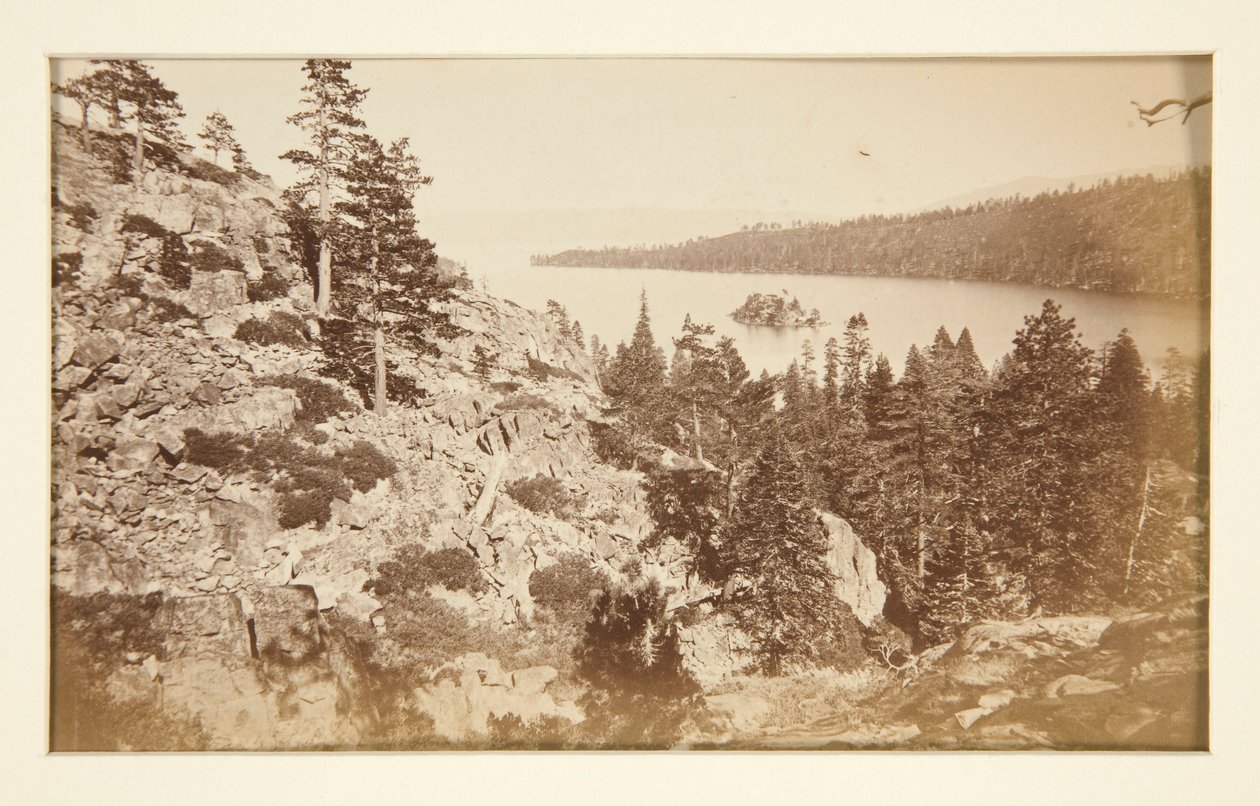 Four Railroad Scenes and four Views of Lake Tahoe: Emerald Bay, Lake Tahoe by Carleton E. Watkins