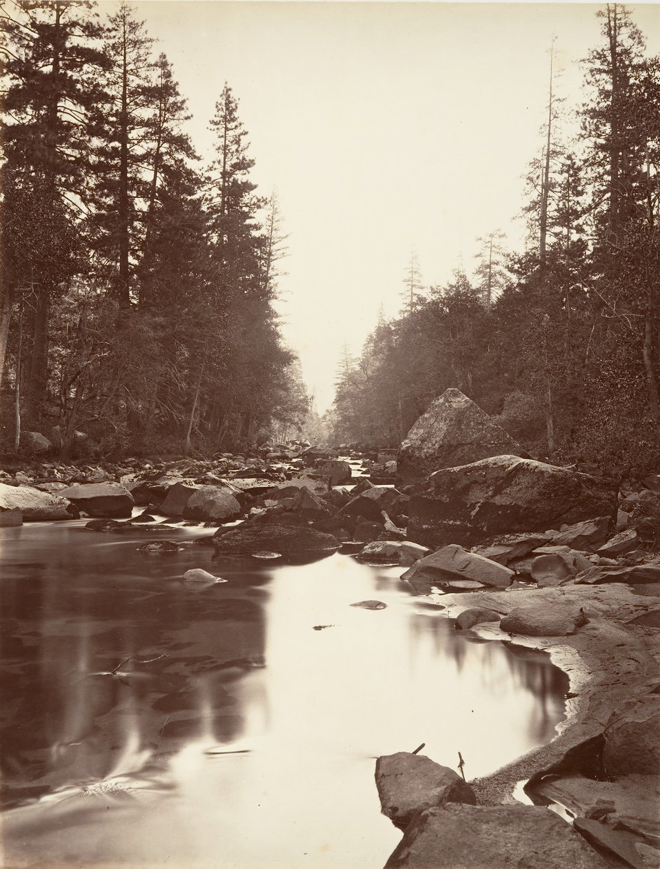 Merced River, Yosemite, ca. 1872, printed ca. 1876 by Carleton E. Watkins.