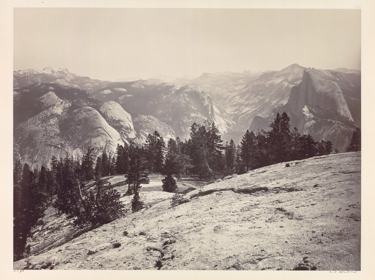 The Domes, from the Sentinel Domes, Yosemite by Carleton E. Watkins