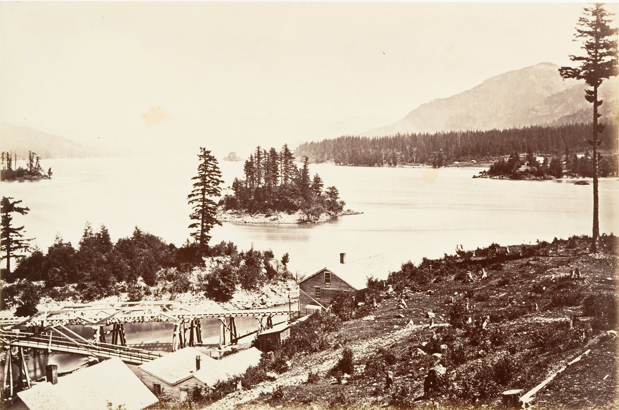 Islands in the Upper Cascades, Oregon by Carleton Emmons Watkins