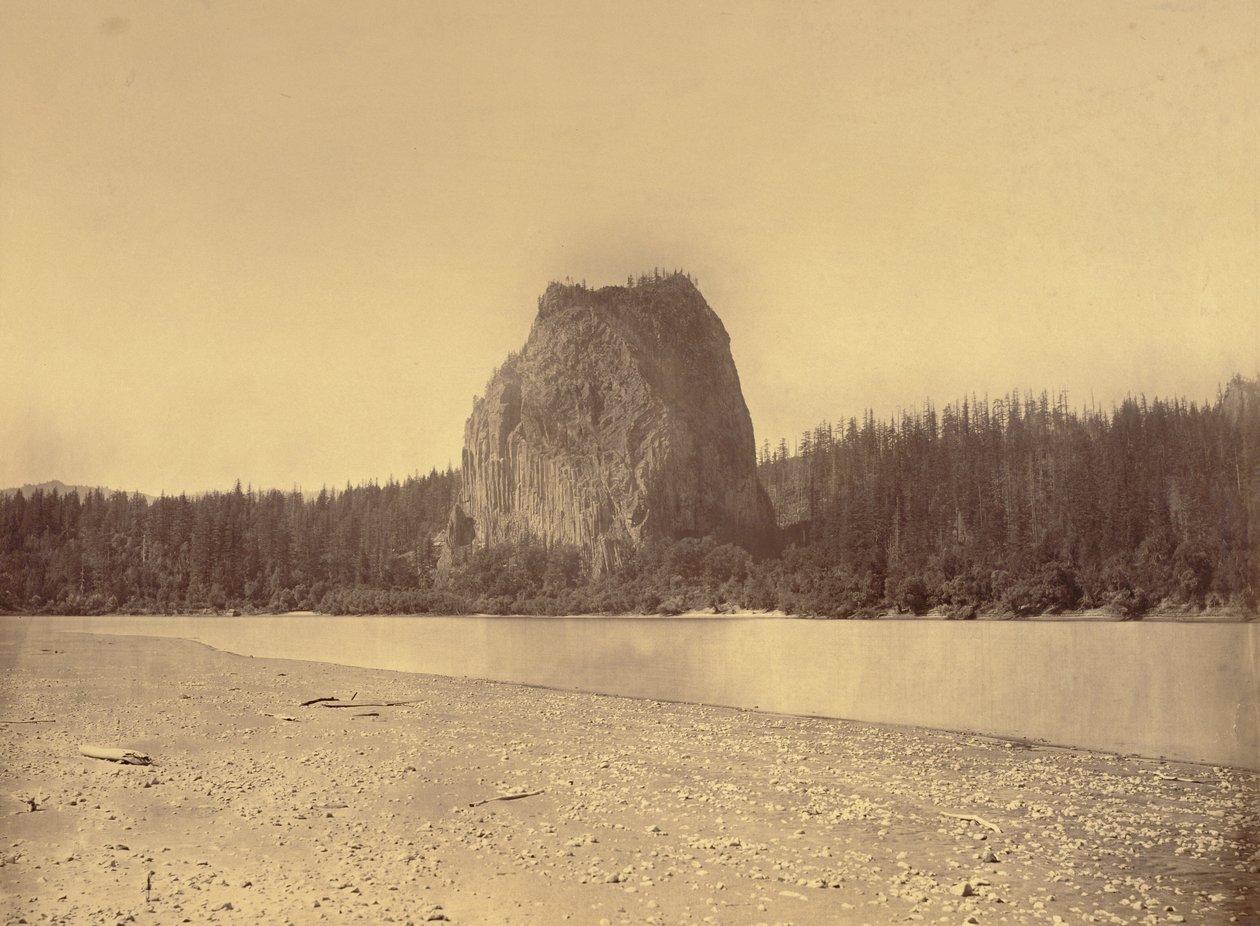 Castle Rock, Columbia River by Carleton Watkins