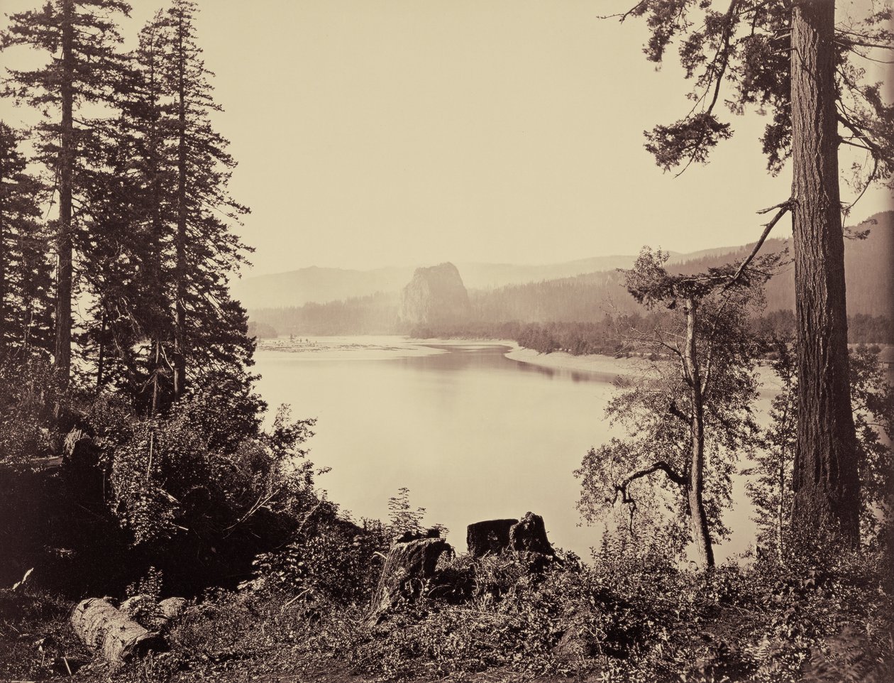 Castle Rock, Columbia River by Carleton Watkins