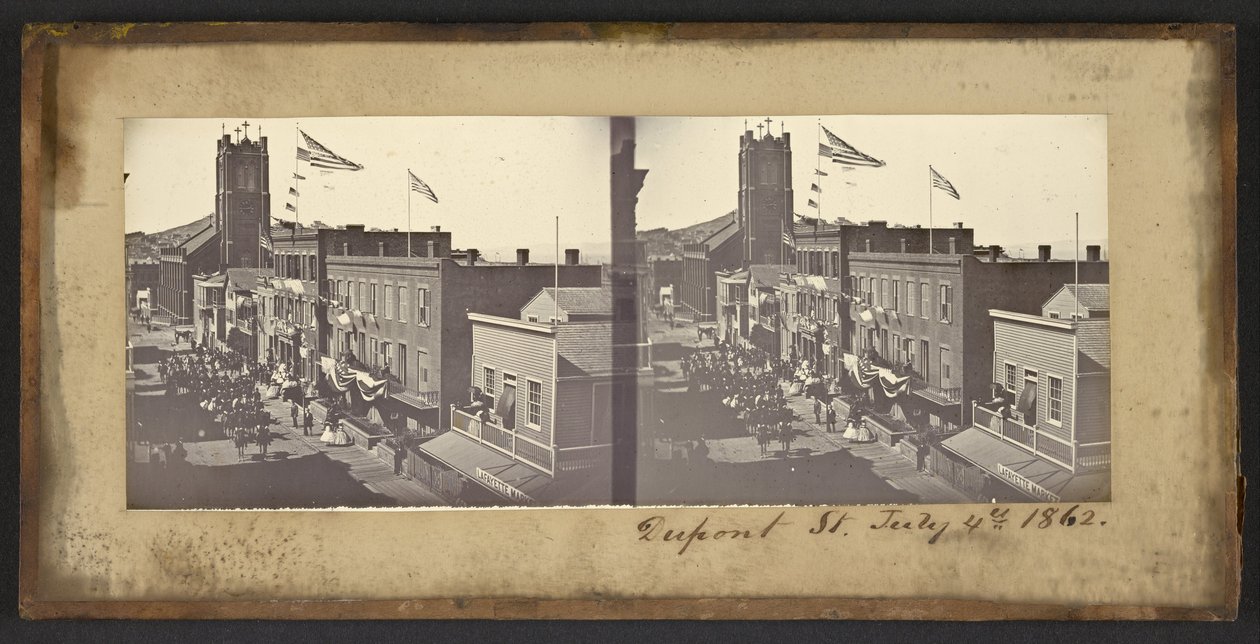Dupont Street, July 4th, 1862 by Carleton Watkins