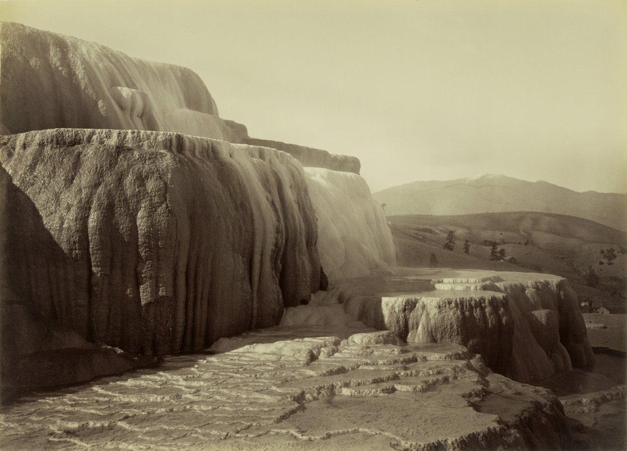 Minerva Terraces, Mammoth Hot Springs National Park by Carleton Watkins