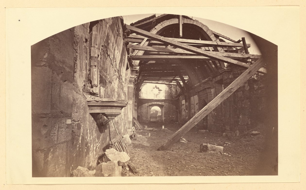 Mission El Carmelo Established 1770, Interior Monterey California by Carleton Watkins