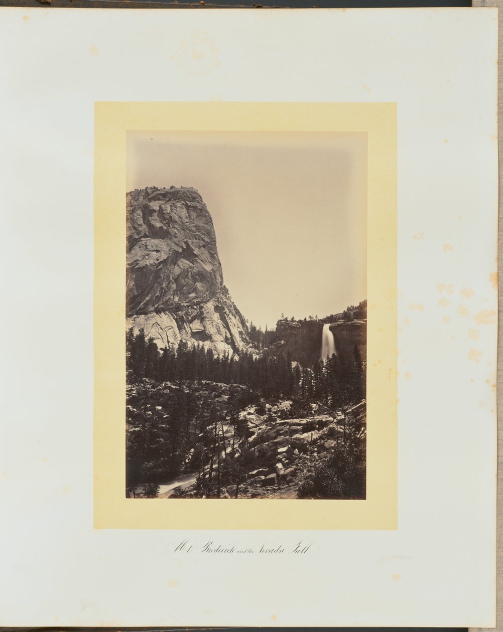 Mt. Broderick and the Nevada Fall by Carleton Watkins