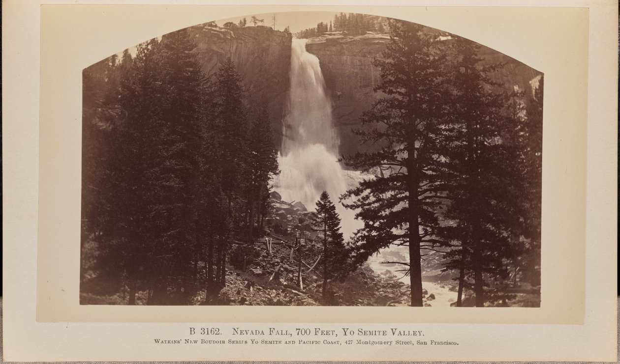 Nevada Fall, 700 Feet, Yosemite Valley by Carleton Watkins