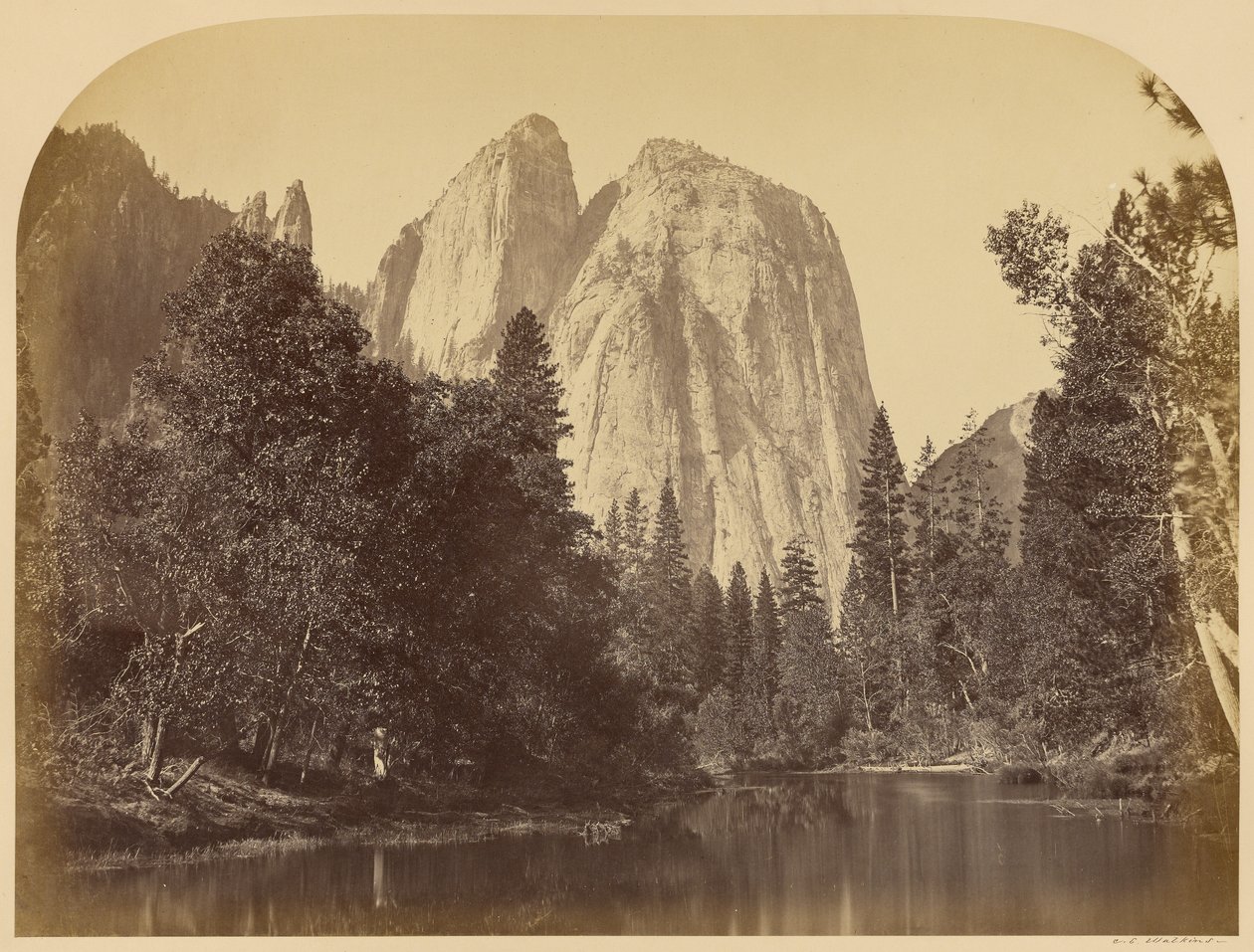River View - Cathedral Rocks by Carleton Watkins